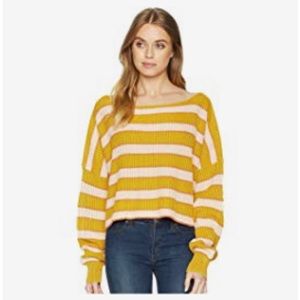 Free People Just My Stripe Pullover
